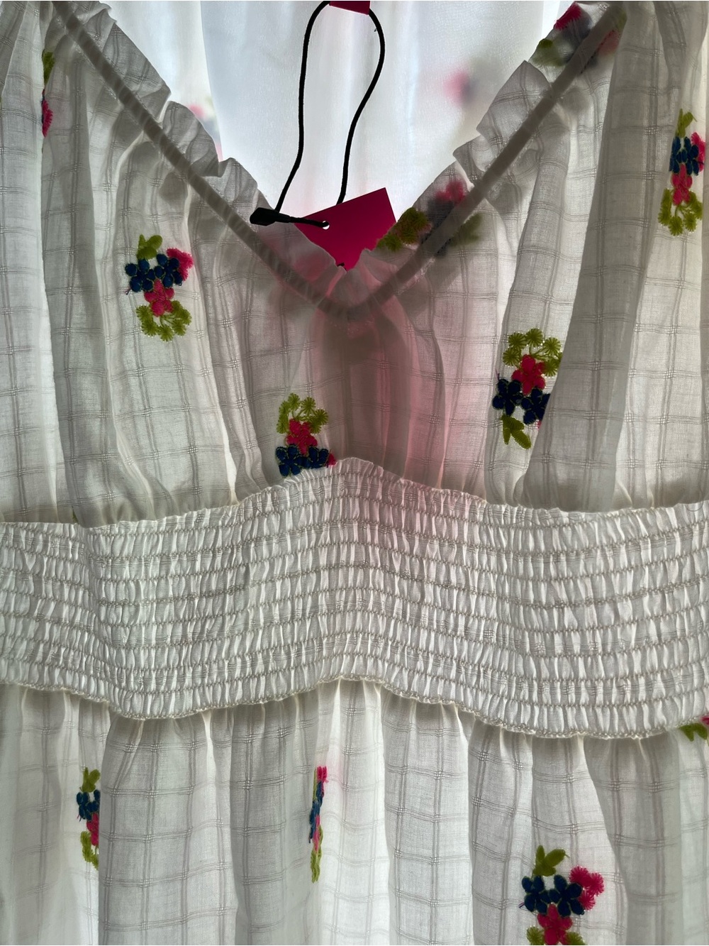 Betsey Johnson White Floral Embroidered Maxi Dress - Picture 9 of 10